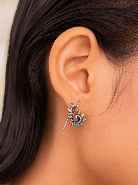 Buy Oxidised Chandbali With Jhumka Earrings for Women Online at Silvermerc  | GME 3113 – Silvermerc Designs