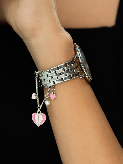 Buy Shaya 92.5 Sterling Silver For the Love of Love Heart Bracelet Online  At Best Price @ Tata CLiQ