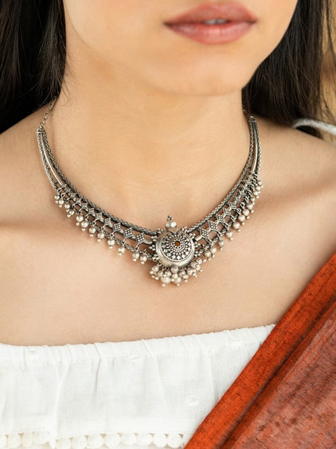 Vintage Indian Silver Necklace — Cargo Inc