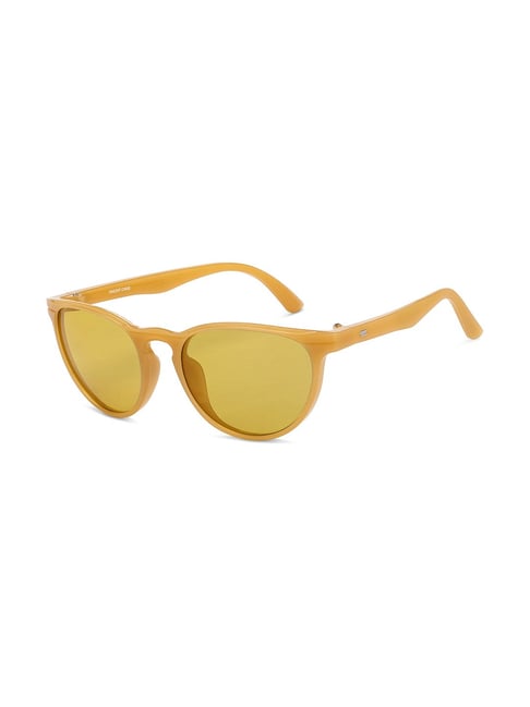 Metal Small Round Polarized Sunglasses for Women Men Women Classic Vintage  Retro Shades, Yellow Slices in Gold Frame - Walmart.com