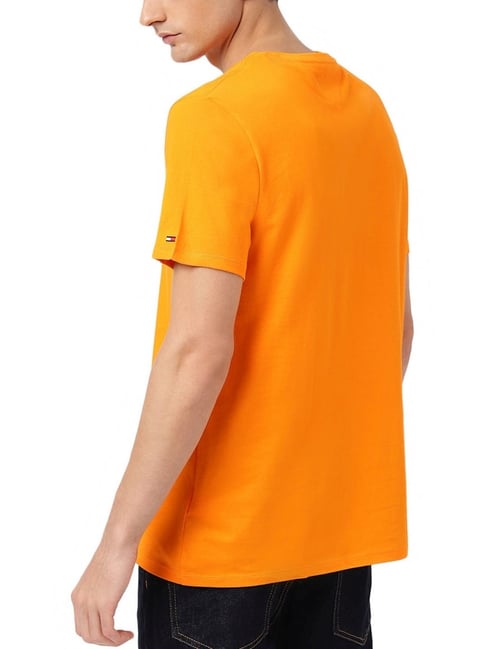 Orange tommy store hilfiger shirt