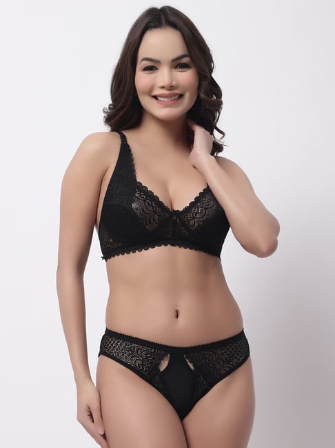 Black Lace Wireless Bra