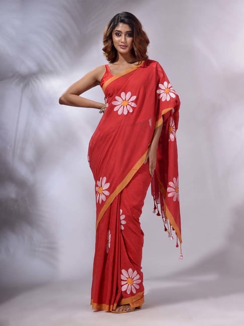 Buy Red Sarees for Women by Aryze Online | Ajio.com