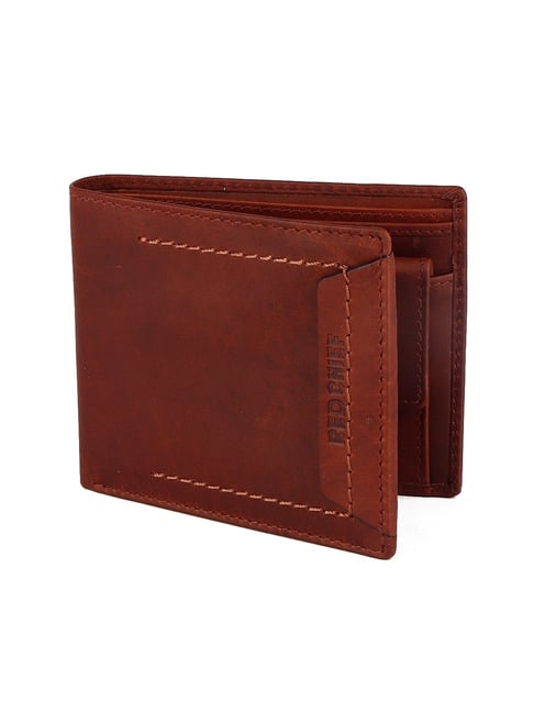 Bifold Wallet in Red Leather