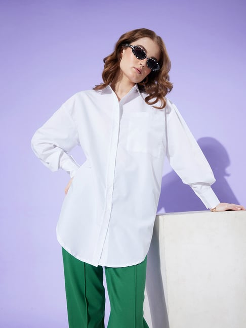 Style Quotient White Oversized Shirt-picture-34