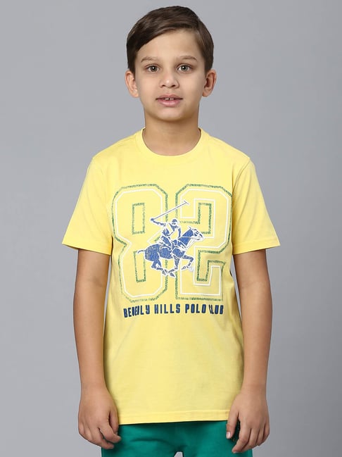 Beverly Hills Polo Club Kids Yellow Printed T-Shirt-picture-39