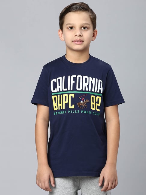 Beverly Hills Polo Club Kids Navy Printed T-Shirt-picture-18