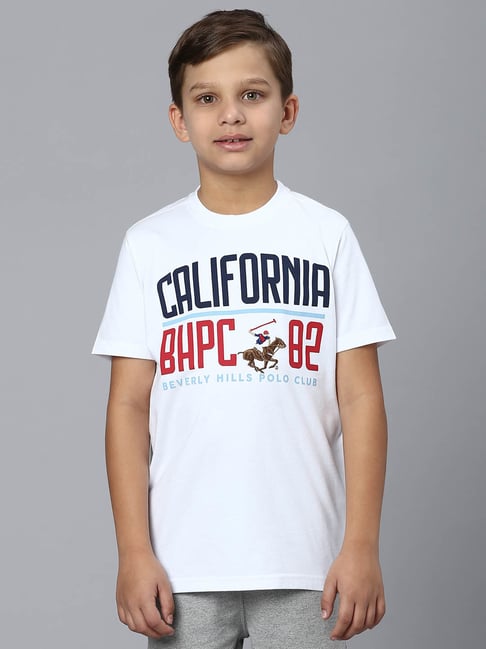 Beverly Hills Polo Club Kids White Printed T-Shirt-picture-44