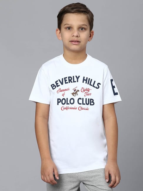 Beverly Hills Polo Club Kids White Printed T-Shirt-picture-17
