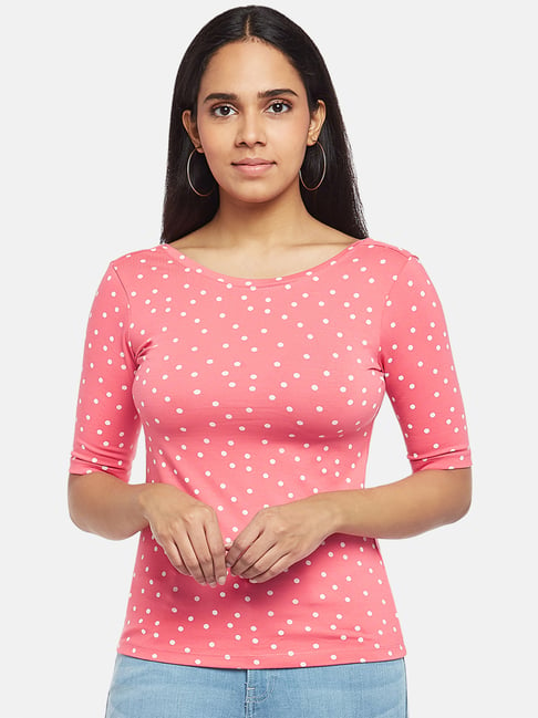 Honey by Pantaloons Pink Printed Top