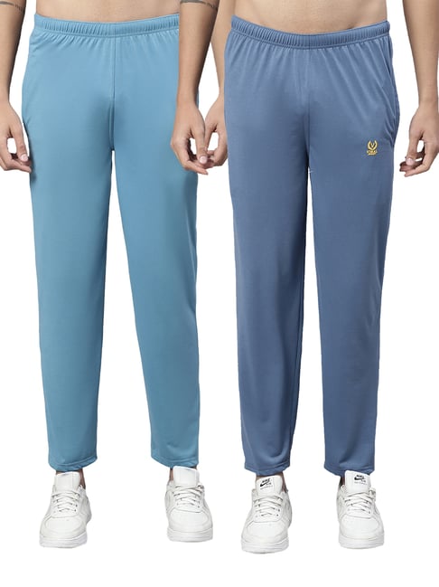 Vimal Jonney Blue & Indigo Cotton Lounge Pants - Pack of 2