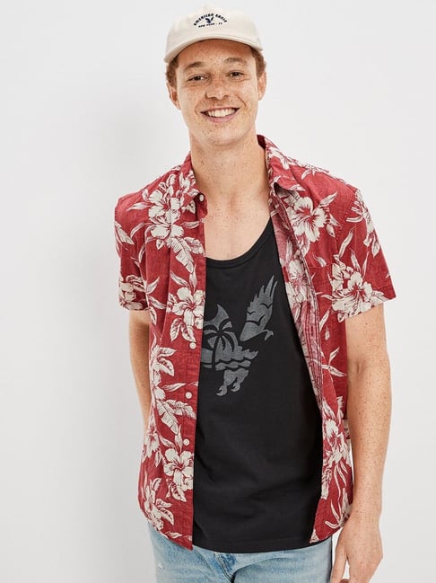 American eagle outlet flower shirt