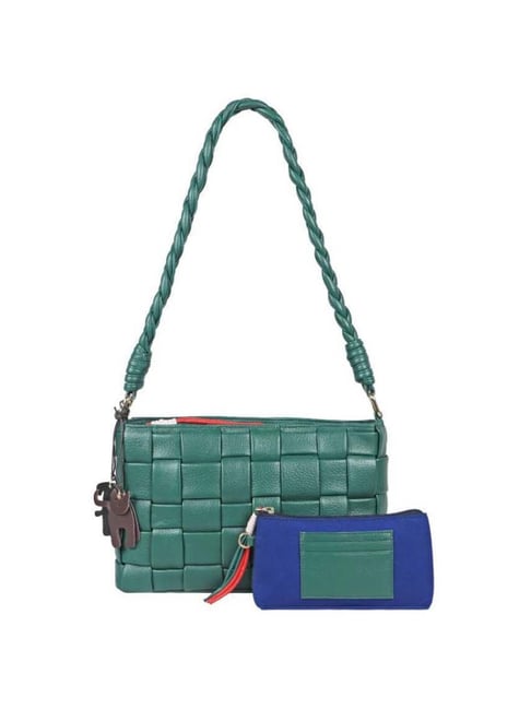 VAN HEUSEN Green Hand-held Bag Handbags Green - Price in India