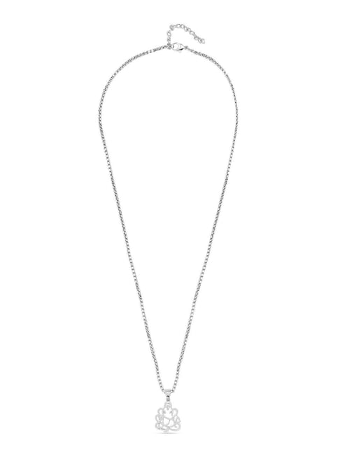 arts on way 925 Sterling Silver Chain with Beautiful White Big American  Diamond (Cubic Zirconia) Pendant Necklace for Women/Girls Cubic Zirconia  Sterling Silver Chain Price in India - Buy arts on way