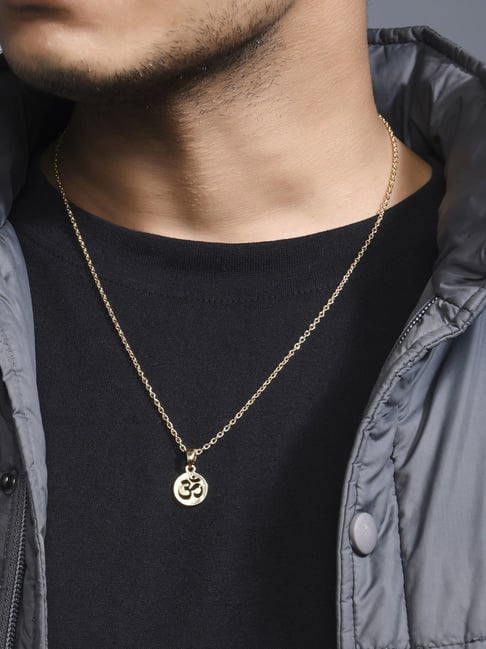 FOUNDRAE Medium Spade Gold Pendant Necklace for Men | MR PORTER