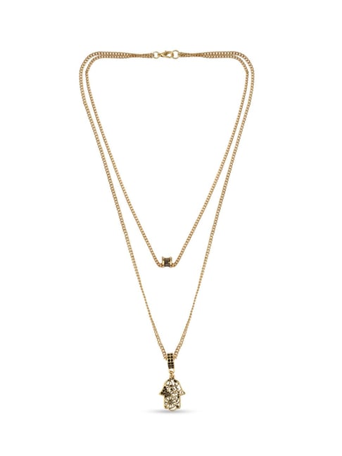 Hamsa 18K Gold Plated Silver Pendant With Chain: Gift/Send Jewellery Gifts  Online J11149356 |IGP.com