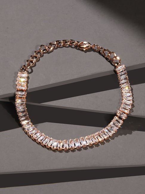 Buy Premium Quality Designer Rose Gold Diamond Bracelet Online From  Wholesale Salwar.
