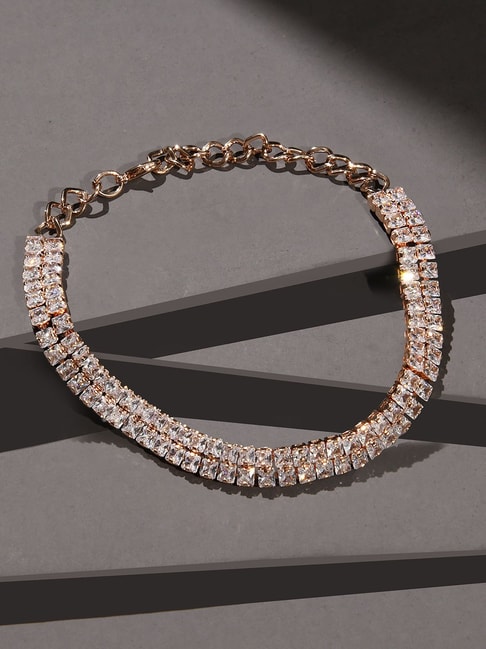 Niscka Exclusive 24K Gold Plated American Diamond Tennis Bracelet Buy  Niscka Exclusive 24K Gold Plated American Diamond Tennis Bracelet Online at  Best Price in India  Nykaa