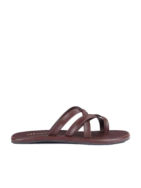 Buy Paaduks Men s Radial Brown Cross Strap Sandals for Men at Best