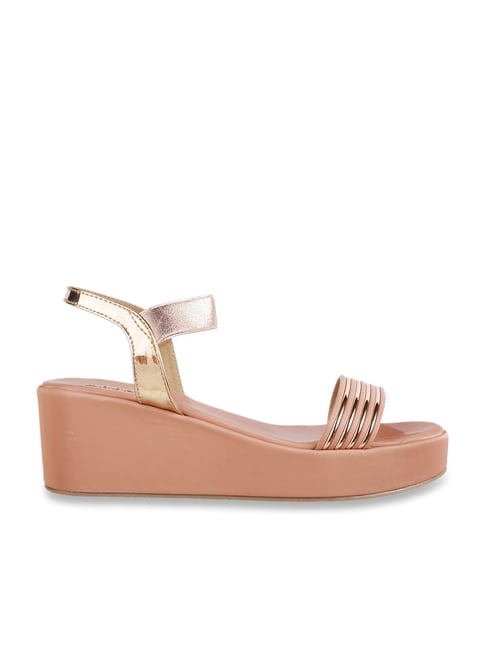 Nude platform wedges hot sale