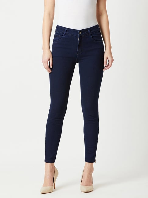 Miss Chase Navy Skinny Fit Mid Rise Jeans-picture-46