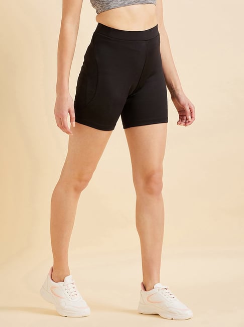 Black cotton hot sale bike shorts