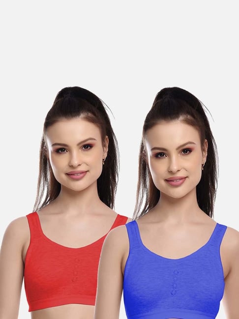 fims FIMS: Fashion is my Style Red & Blue Sports Bras - Pack Of 2-picture-35