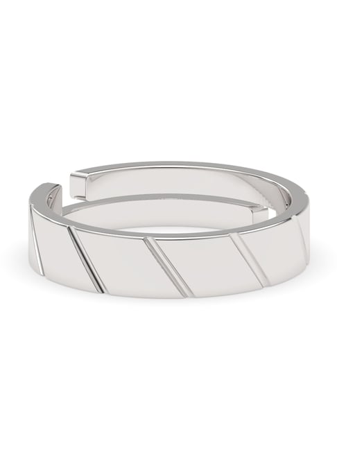 Clara 92.5 Sterling Silver Adjustable Size Twist Band Ring for Men