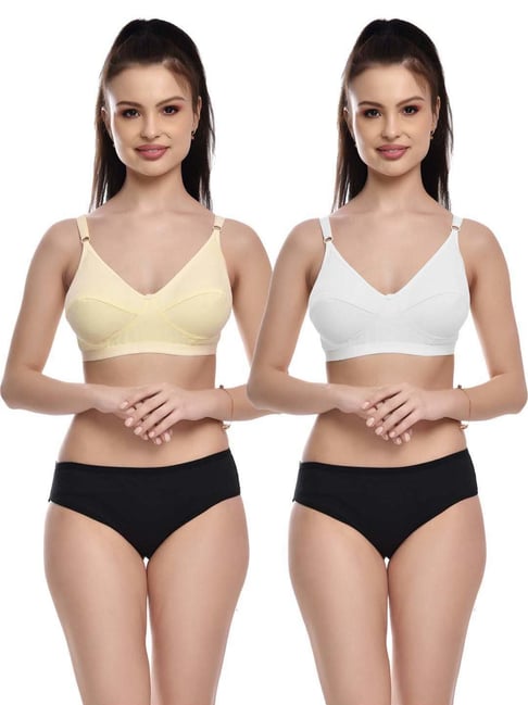 fims FIMS: Fashion is my Style White & Beige Cotton Lingerie Set - Pack Of 2-picture-28