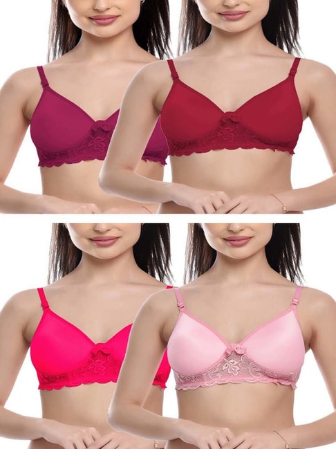 Buy FIMS: Fashion is my Style Multicolored Bras - Pack Of 4 for Women  Online @ Tata CLiQ
