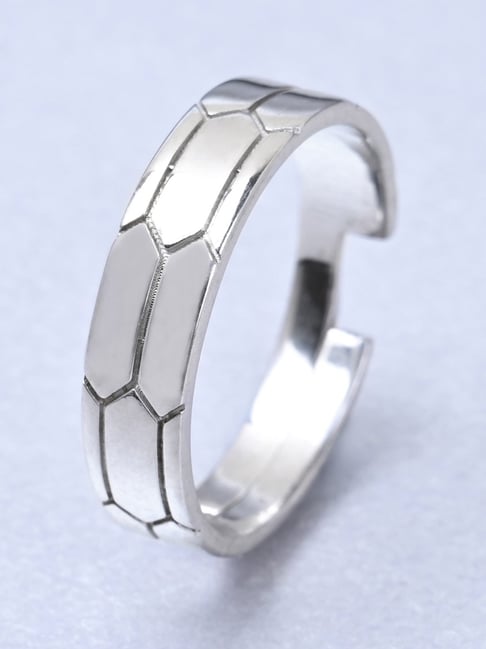Buy CLARA Mens Pure 925 Sterling Silver Classic Adjustable Ring | Shoppers  Stop