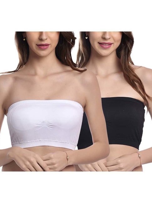 Buy FIMS: Fashion is my Style Black & White Tube Bras - Pack Of 2