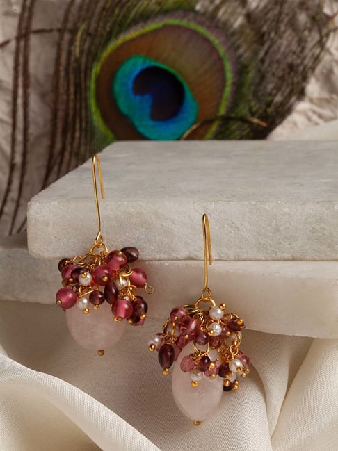 Pink Sapphire & Pink Pearl Drop Earrings – Gump's