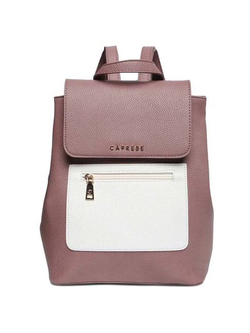Caprese Inessa Dull Pink Solid Medium Backpack