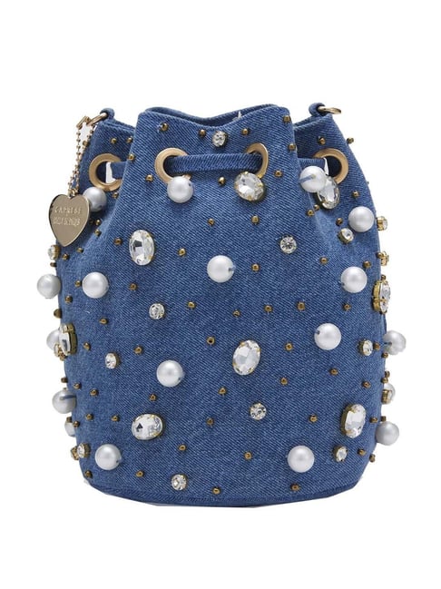 Buy Caprese Camille Blue Embellished Potli Online At Best Price