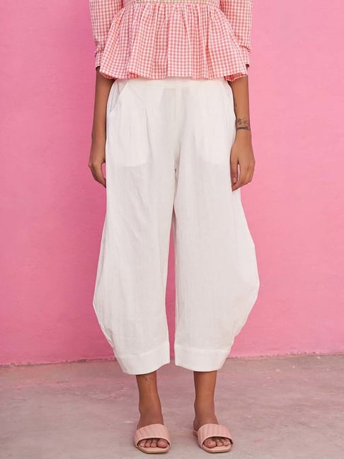 HM Women Solid Cotton Loose Fit Trousers Price in India Full  Specifications  Offers  DTashioncom