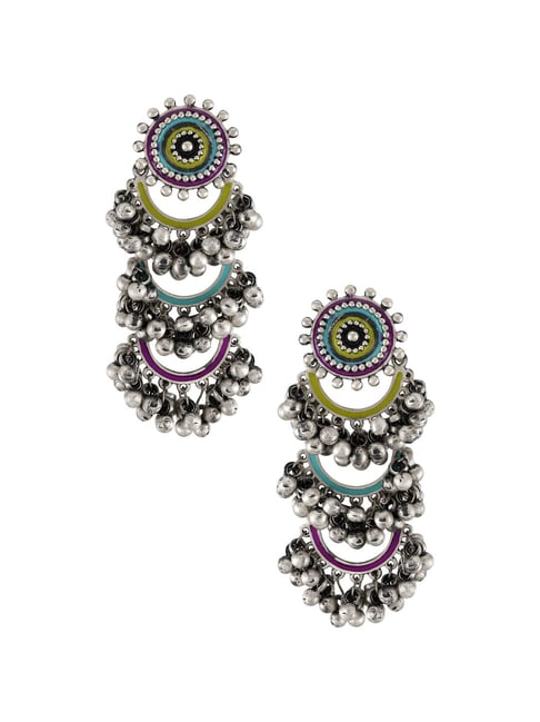 Silver Alpana Ghungroo Earrings