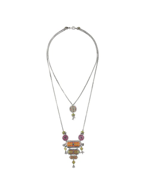 Tribe Amrapali Sterling Silver Nirali Ghungroo Lariat Necklace for  Women