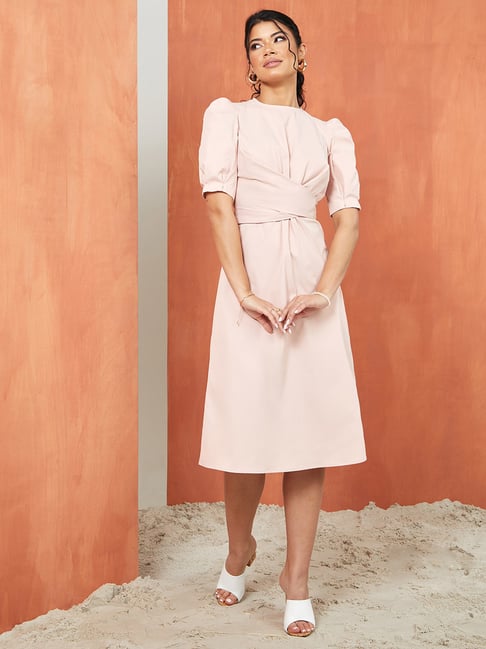 Buy Styli Pink A-Line Dress for Women Online Tata CLiQ