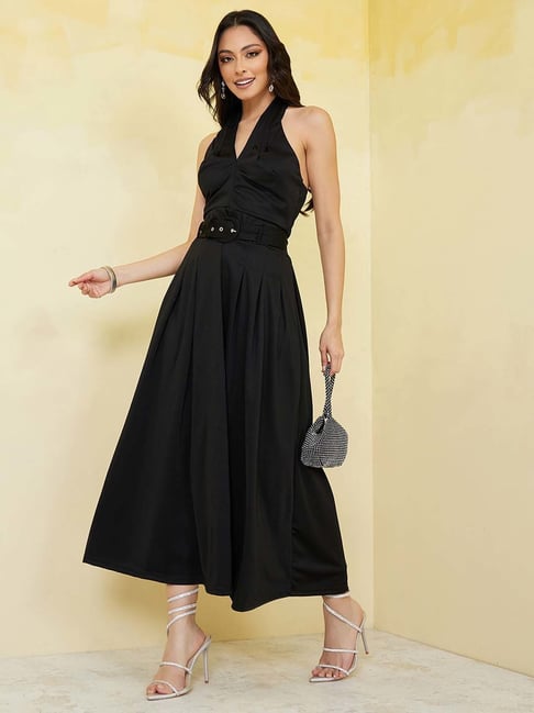 Styli Sleeveless Belted A-Line Midi Dress