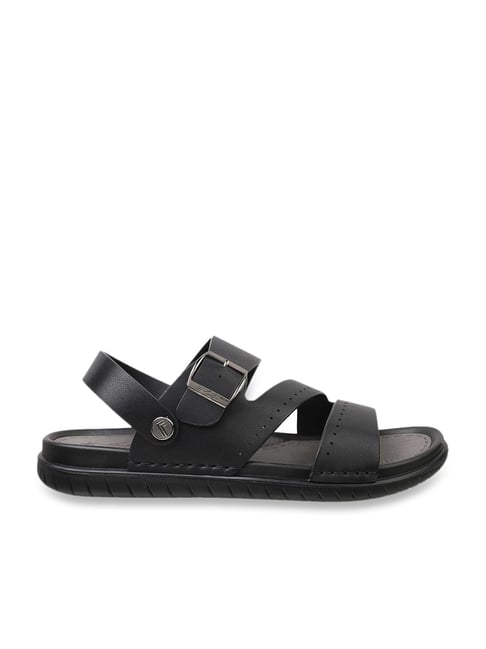 Buy Da Vinchi by Metro Men s Black Back Strap Sandals for Men at