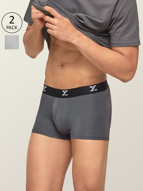 XYXX Grey Trunks - Pack of 2-picture-38