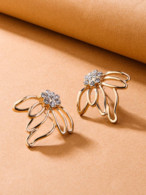 925 Sterling Silver Needle Hoop Earrings for Women Jewelry Rose Gold  Statement Rhinestone Crystal Punk Rock Large Round Earrings