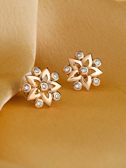 Floret Cutout Kids Gold Earrings| Alluring Earrings | CaratLane