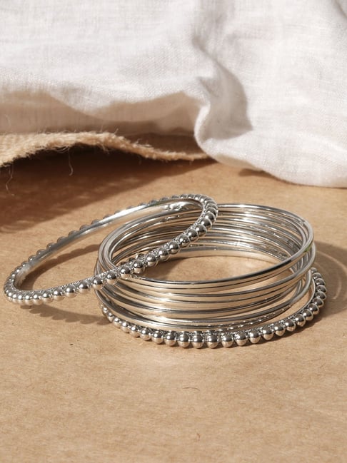 Silver metal deals bangles online