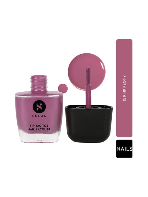 SUGAR Cosmetics Tip Tac Toe Nail Lacquer Classic 15 Pink Peony - 9 ml-picture-19