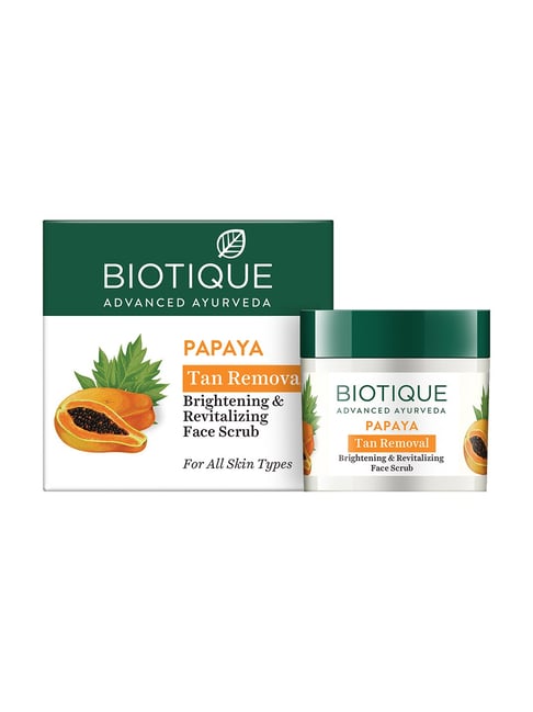 BIOTIQUE Papaya Tan Removal Brightening & Revitalizing Face Scrub - 75 gm