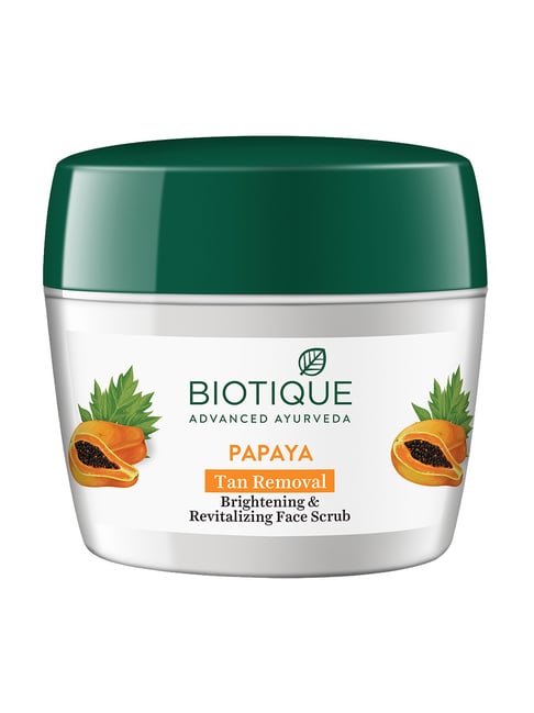 BIOTIQUE Papaya Tan Removal Brightening & Revitalizing Face Scrub - 235 gm