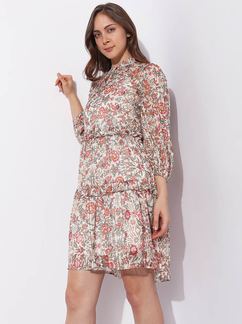 Vero Moda Multicolor Floral Print Fit & Flare Dress