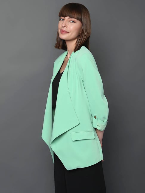 Vero Moda Mint Green Regular Fit Blazer